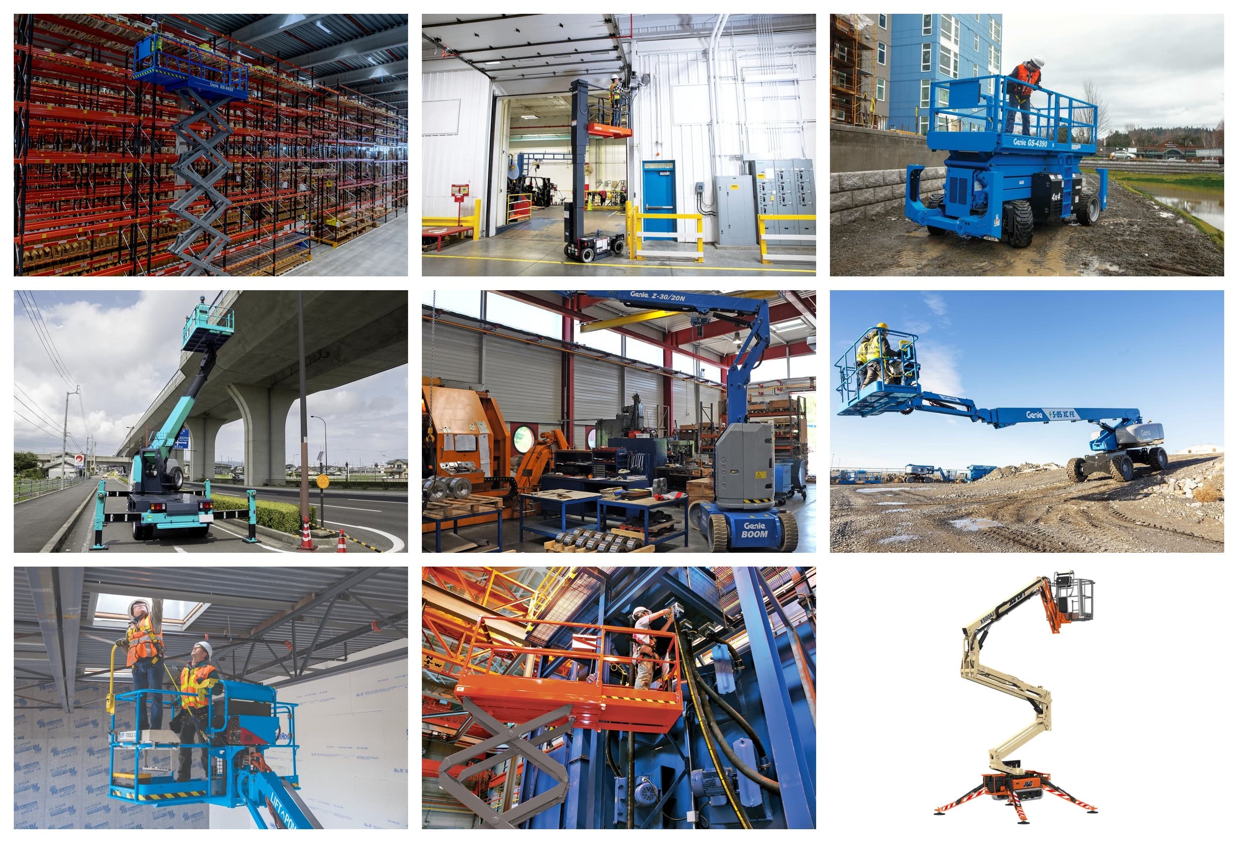 Comprador comparando diferentes opções de plataformas elevatórias antes de escolher o equipamento adequado.
